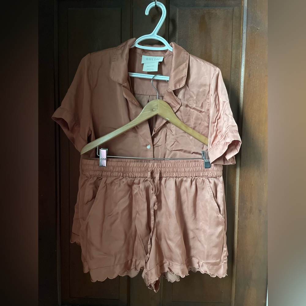 Women's Satin Sleepwear Set in Pink BHLDN